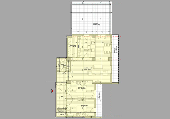 Suprafață construită 82,23 mp + suprafața balcon 89,50 mp